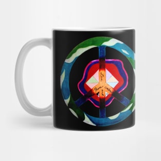 Peace Sign with Geometric Design Mug